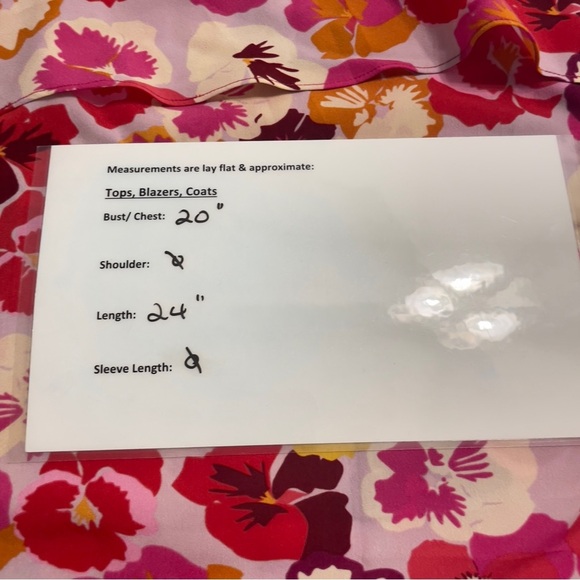 Cabi Style #5602 Woman Footloose Pansies Ruffle Floral Pink Cami Tank Top - M - Picture 9 of 10